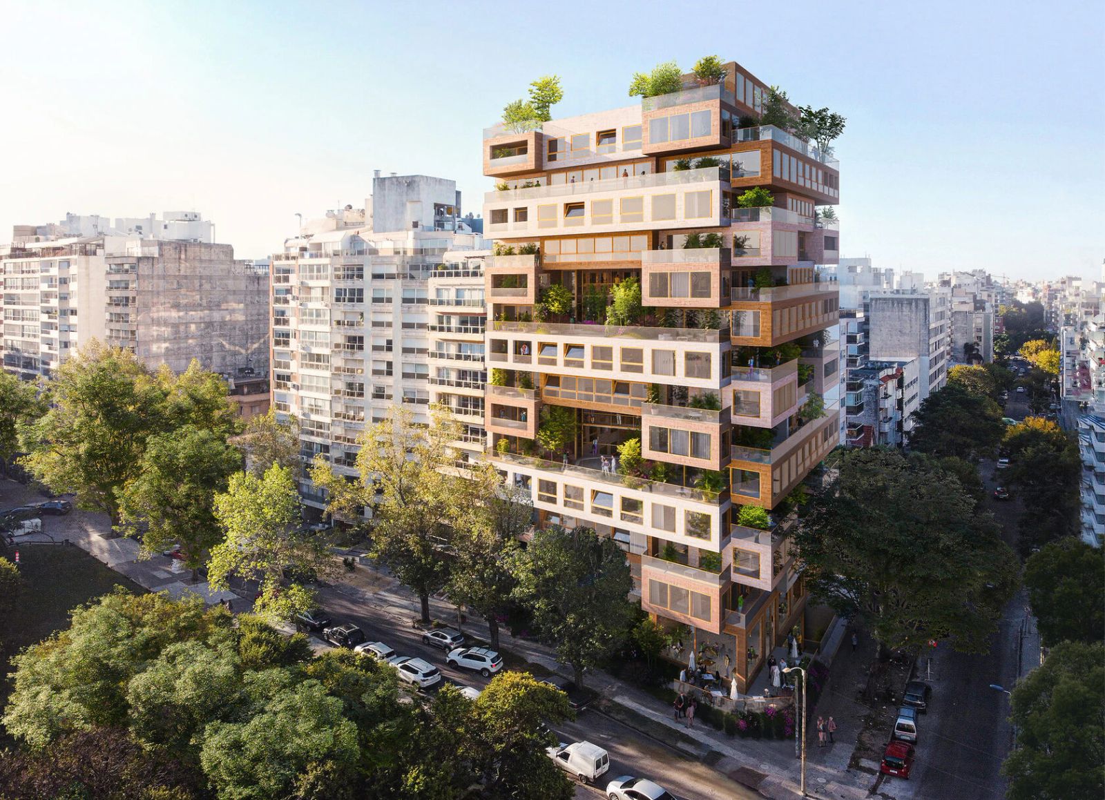 Жилой проект ZIEL с озеленёнными террасами у парка Villa Biarritz